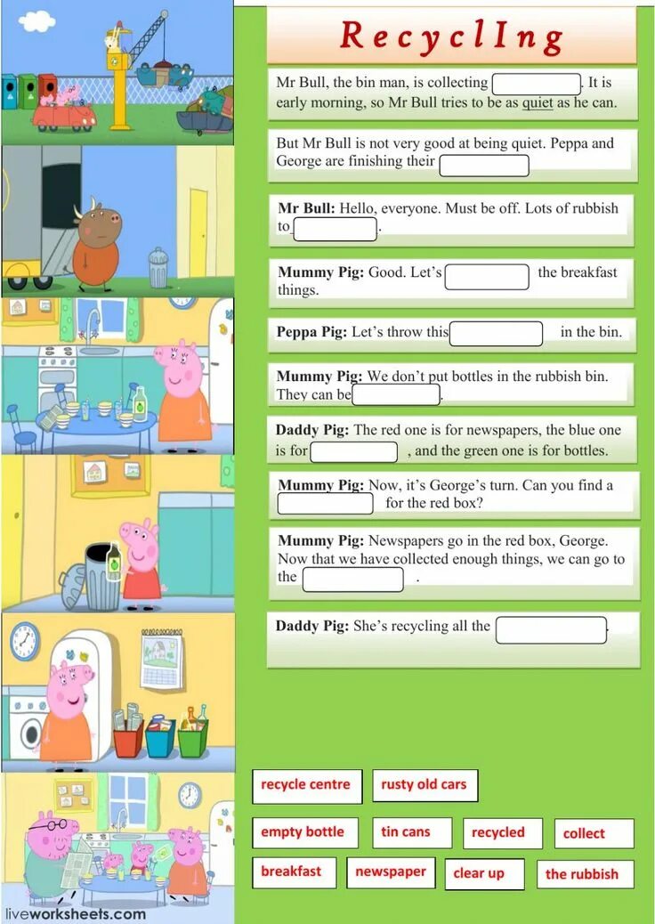 Топик environment на английском. Disasters английский Worksheets. Recycling Worksheets. Peppa Pig English. Liveworksheets com l