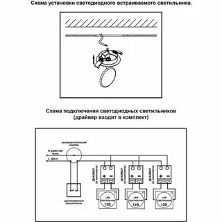 Установка диодных светильников