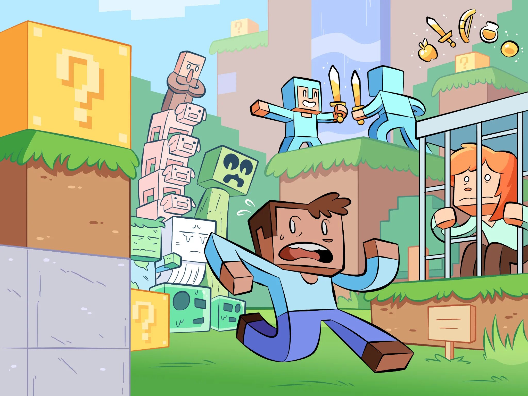 Block player. Minecraft block. персонаж на one block. one block minecraft. лаки житель в майнкрафт.