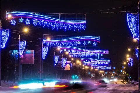 Улица праздничного города