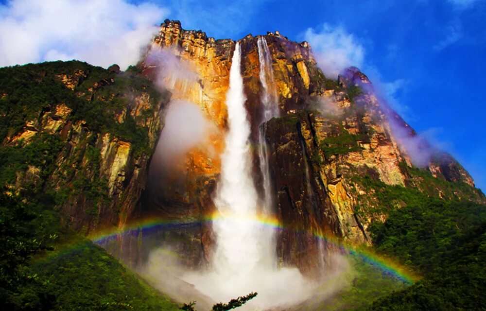 Водопады по высоте в мире. Водопад Анхель Венесуэла. Водопад сальто Анхель Венесуэла. Самый высокий водопад в мире: Анхель, Венесуэла. Южная Америка Анхель.