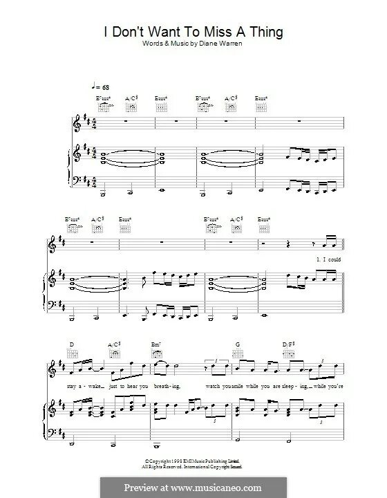 I don t wanna miss a. Ноты для пианино аэросмит. Miss wanna die Ноты для фортепиано. Don't wanna Miss a thing. Miss wanna die Ноты для пианино.