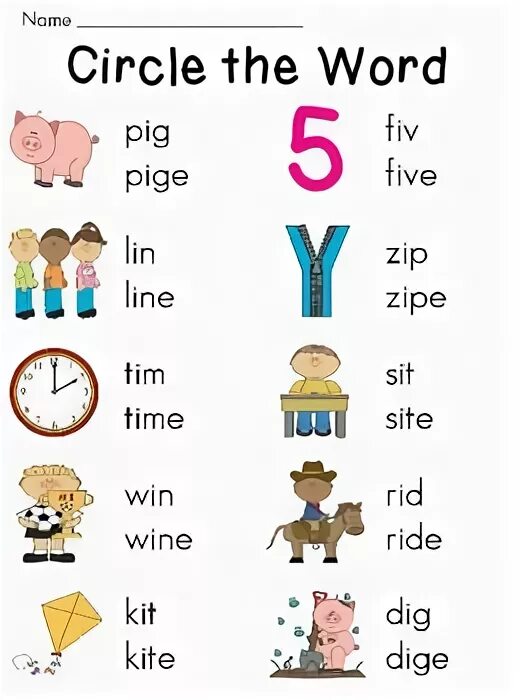 Английский чтение Phonics. Silent e Worksheets. Long and short e Worksheets. Vowels Phonics for Kids Silent e. Wording 1 уровень