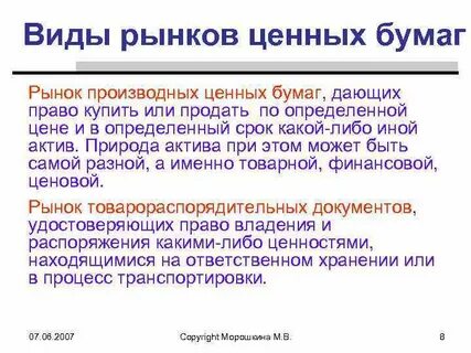 Производный рынок