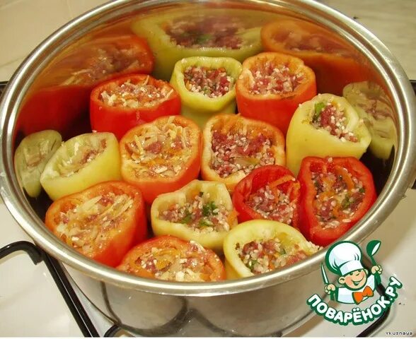 Перец, фаршированный мясной начинкой пошаговый рецепт с фото на Готовим дома
