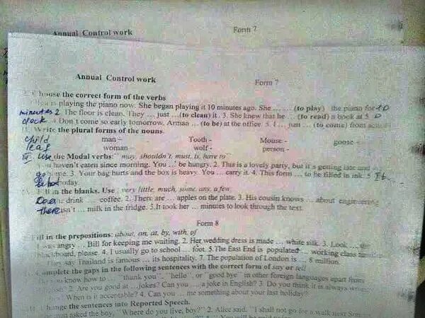 Control work 7 класс. Control work 11 класс. Control work 4 Grade. Control work variant 1. Form 4 unit 1