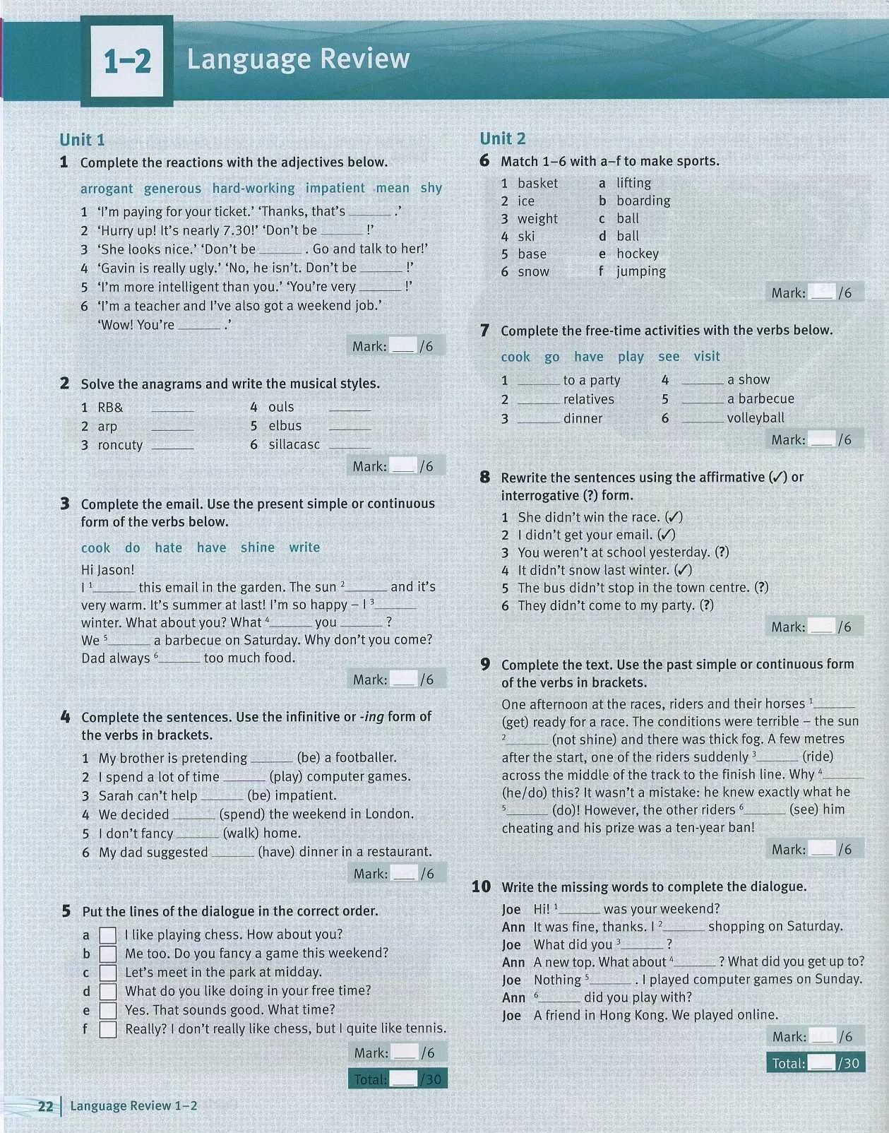 Language Review 1-2 ответы solutions. 1-2 Language Review Unit 1 ответы. Unit Review. Oxford Workbook ответы pre Intermediate. Form 4 unit 1