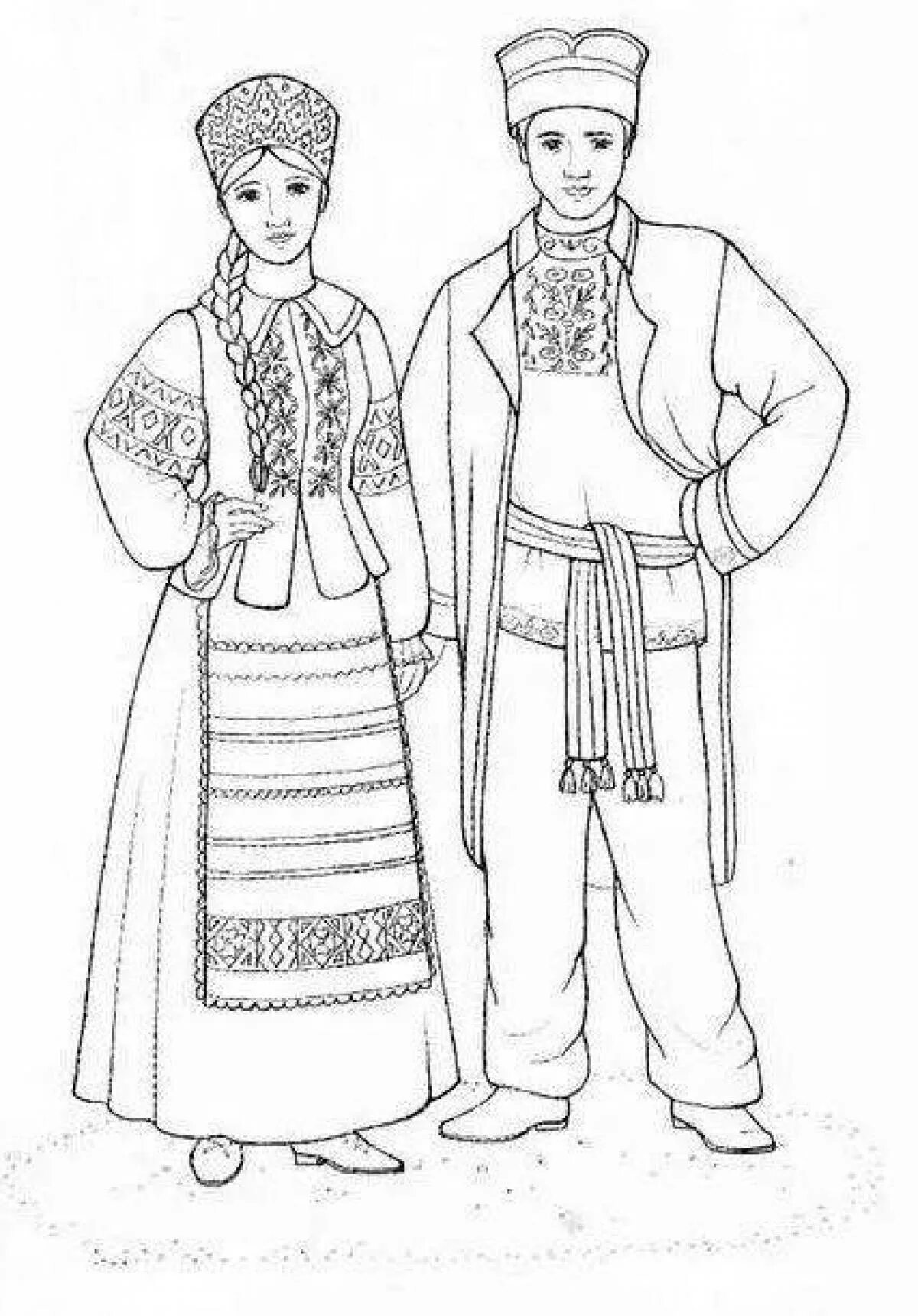 Раскраски национальная россия. Национальный костюм карачаевцев раскраска. Национальный костюм киргизов раскраска. Национальный костюм удмуртов раскраска. Национальный костюм марийцев раскраска.