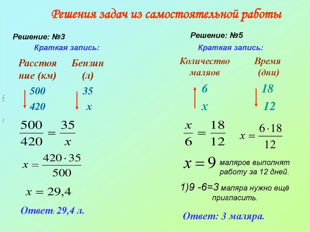 Обратная пропорции математика