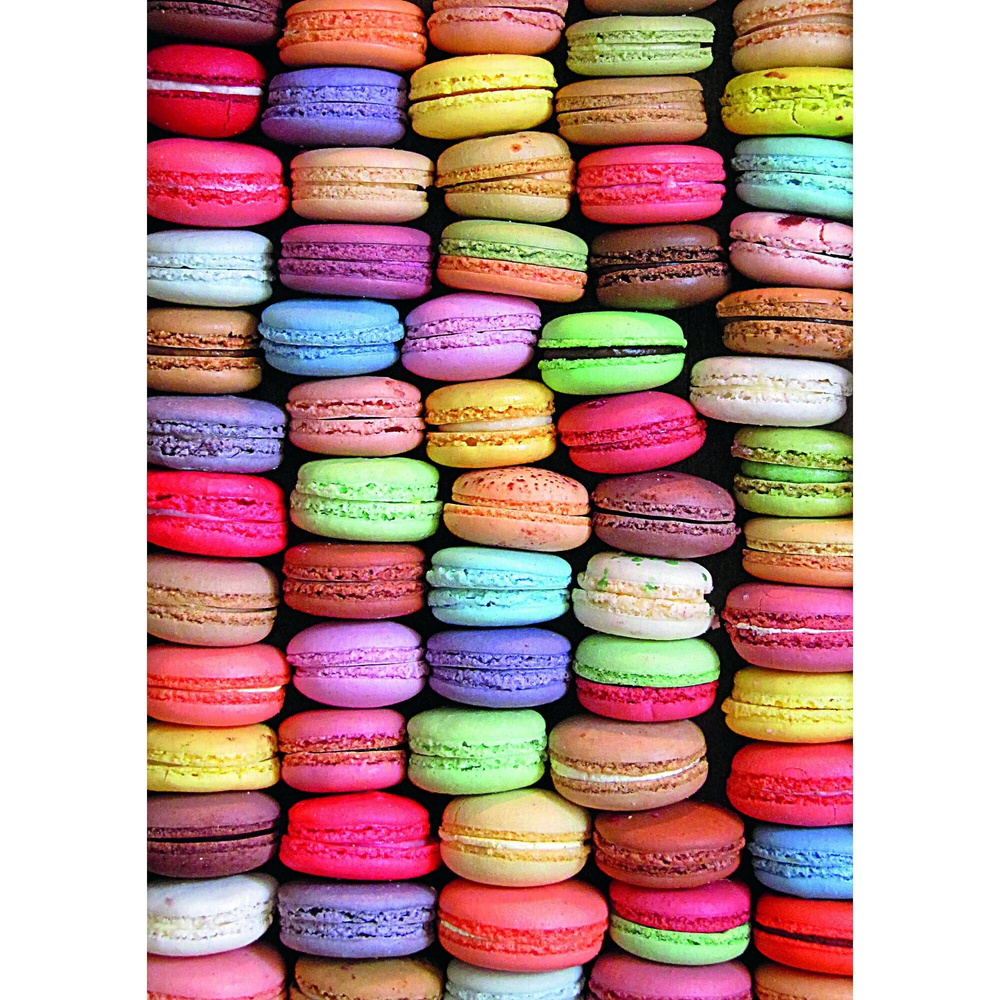 Пазл Piatnik макаруны (540745), 1000 дет.. Разноцветные макаруны. Разноцветные пирожные макарон. Разноцветное печенье.