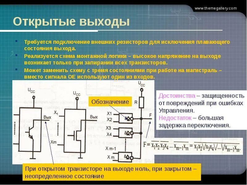 Напряжение на выходе резистора