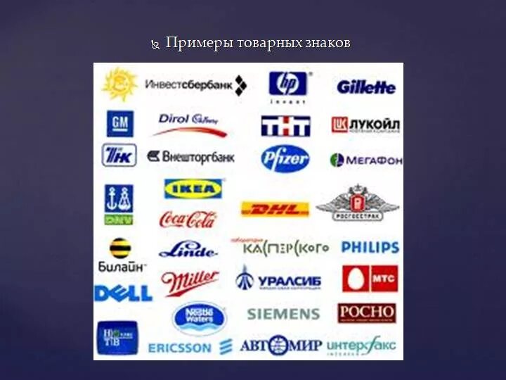 Торговая марка пример. Товарный знак. примеры фирм.