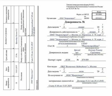 Доверенность формы срок виды