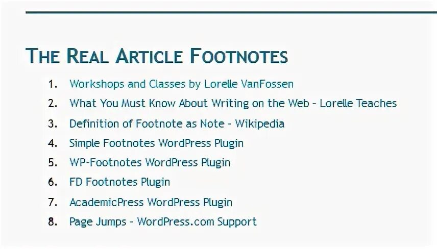 Examples of usage