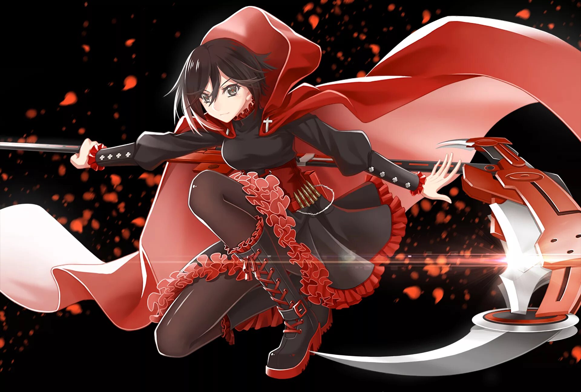 Руби арт. RWBY Руби. Руби Роуз красный белый чёрный жёлтый. Ruby Rose RWBY.