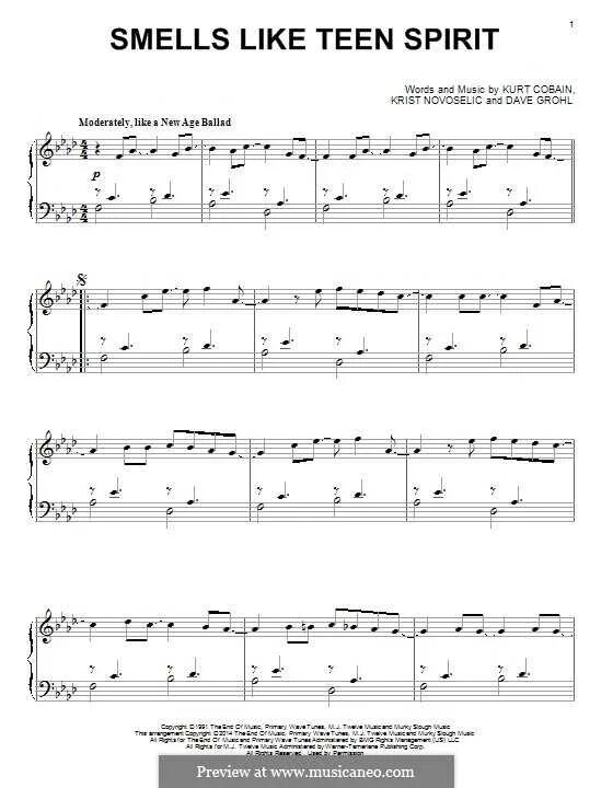 Песня smells like. Nirvana smells like teen слова. Smells like teen Spirit текст. Nirvana smells like teen Spirit Ноты для фортепиано. Smells like teen Spirit Ноты для фортепиано.