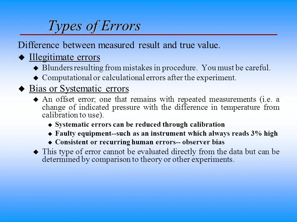Measurement result. Type of errors in experiment. mistake error разница. difference between error and mistake. measurement bias.