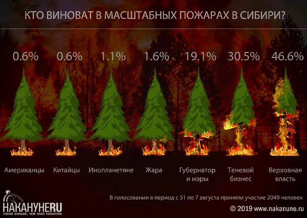 Таблица лесных пожаров