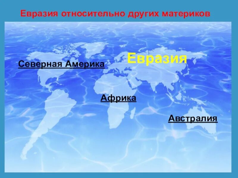 Как расположена евразия относительно других. Евразия. Расположение Евразии. Расположение материка Евразия. Положение Евразии относительно других материков.