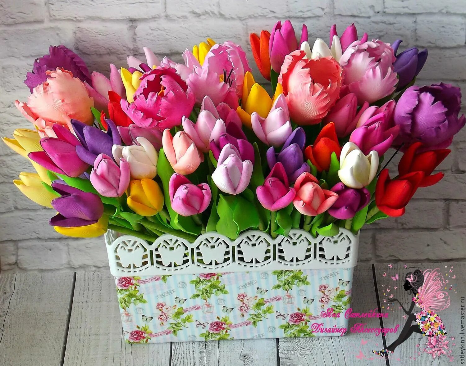 цветы из фоамирана тюльпаны