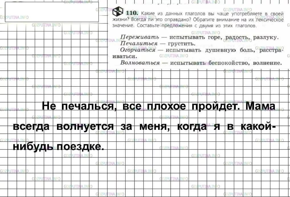 Русский язык 6 класс упр 110