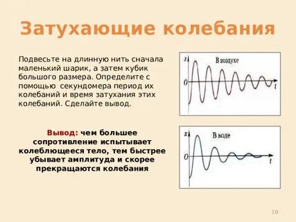 Затухающие колебания вынужденные колебания 9 класс