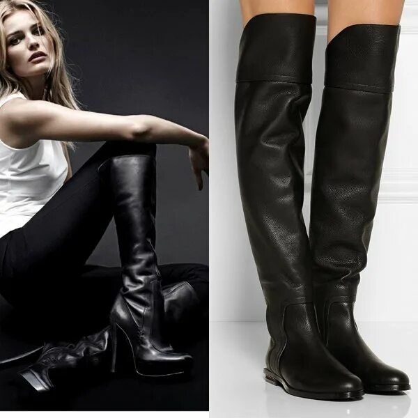 ботфорты wolf. ботфорты на резинке. артикул: 31 черный высокие сапоги пиниоло. Julie arollo boots. сапоги ботфорты кожаные.