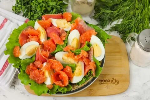 Красная рыба лист салата рецепт