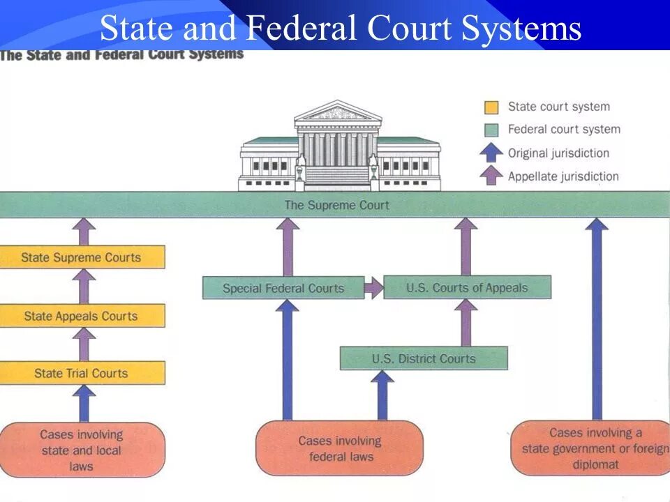 State Court System. Structure of the State Court System. The Federal Court System of the USA. State Court Systems in the USA. State apply