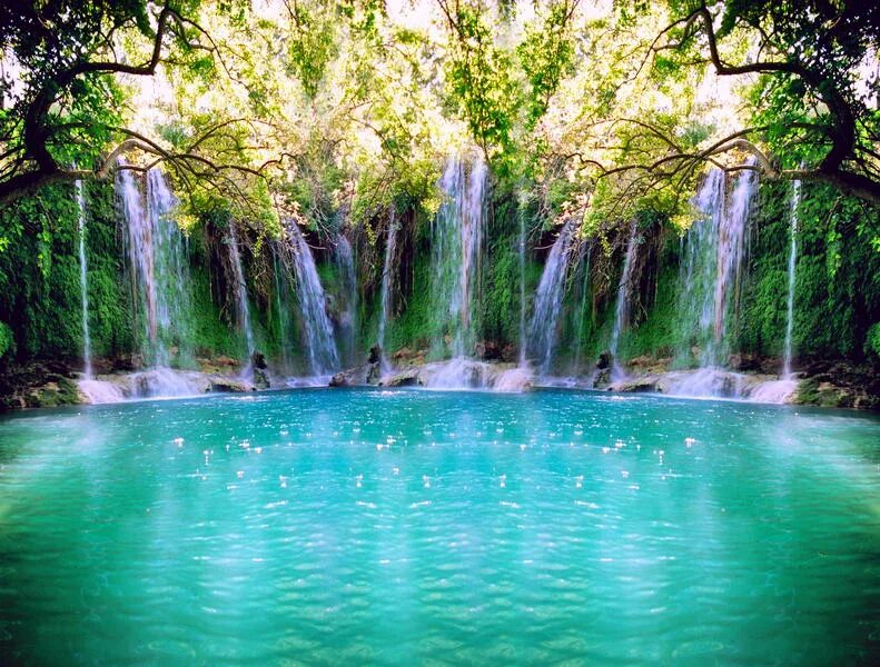 живой поток. живой поток. живой поток. водопад аксас. живая природа водопады.