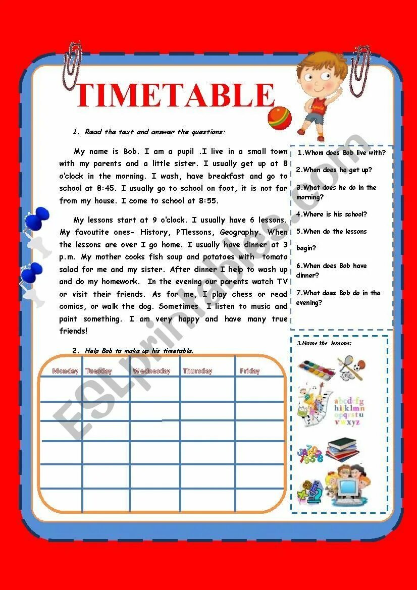 My time text. Timetable esl. timetable for kids. school timetable for kids. timetable worksheet.