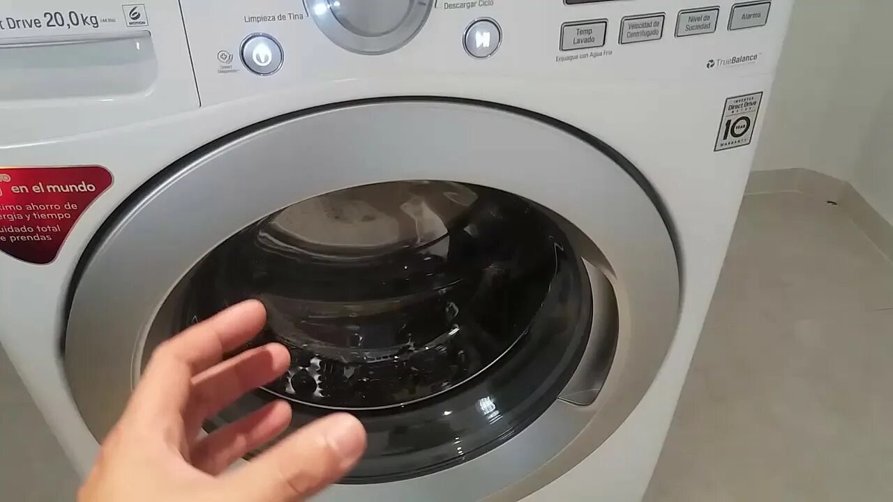 Показать стиральную машину lg видео
