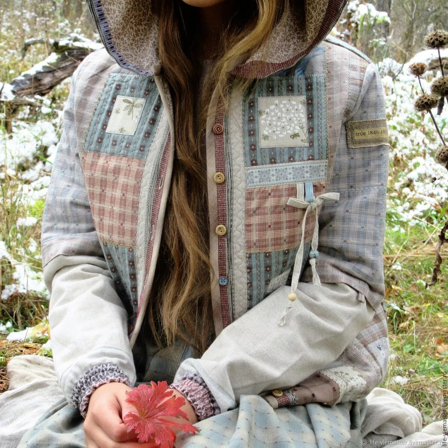 This looks like it belongs on this board "Multicolor Floral Bat Sleeve Denim Tre