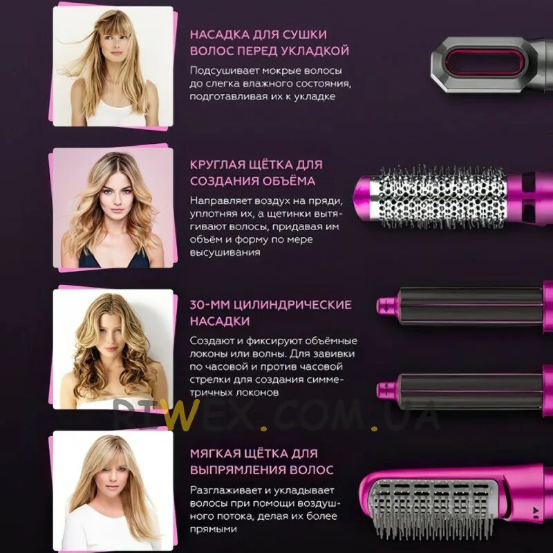 Мультистайлер фен 5 в 1 hot Air Styler. Фен для волос с насадками / стайлер для волос 5в 1/ фен / мультистайлер. Брашинг стайлер насадки Дайсон. Фен Дайсон 5в1 мультистайлер для волос. Как пользоваться насадками дайсон для волос фен