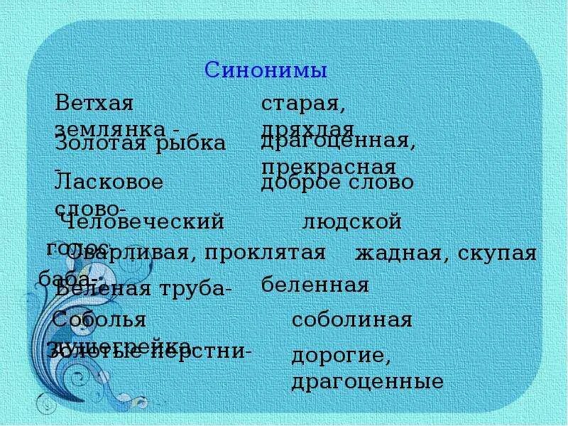 Синоним к слову старик. Ветхая землянка синоним. Синонимы к слову рыбка. Синоним к слову ветхая землянка. Синоним к слову Золотая рыбка.