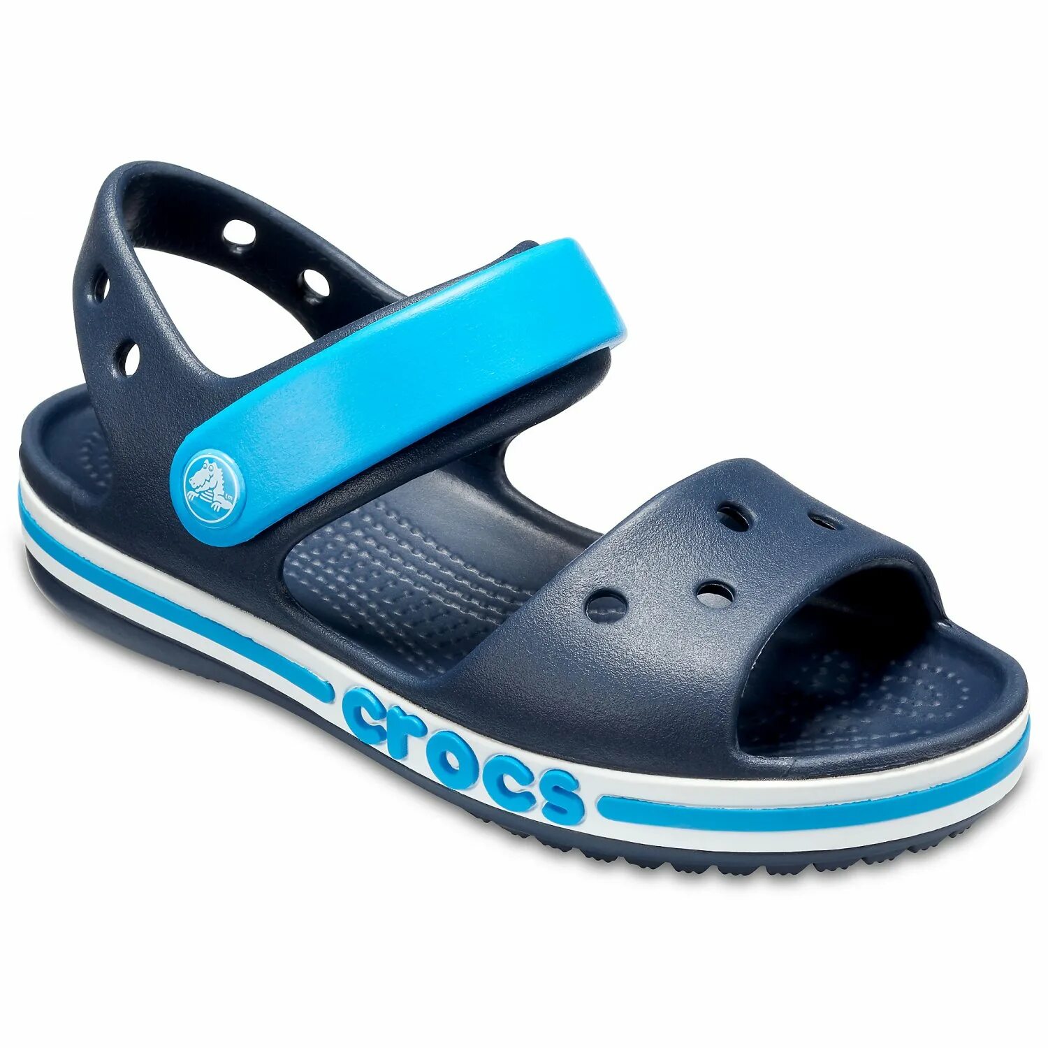 Синие сандали. Сандалии детские Crocs Crocband Sandal Kids. 205400-410 Crocs. Крокс сандалии детские темно-синие. Сандали детские крокс синие.