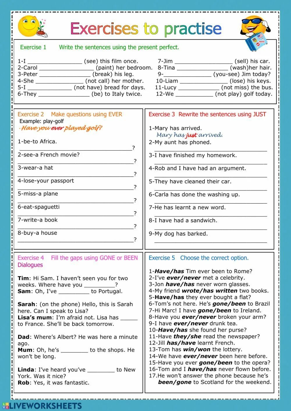 Present perfect упражнения Worksheets. Present perfect в английском языке Worksheets. Present perfect since for упражнения. Present perfect ever never.