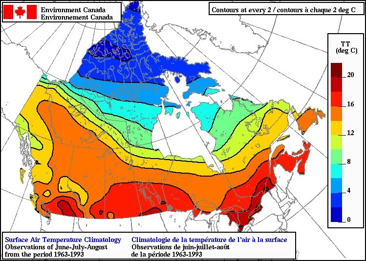 Температурная карта Канады. Канада климат климатическая карта. Канада карта среднегодовой температуры. Карта температур Канады. Средняя температура января и июля в сша