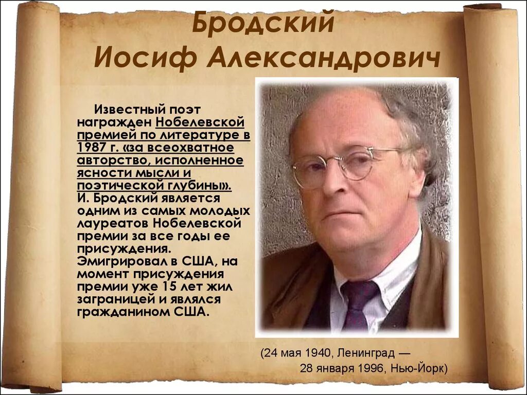 Кому из писателей присуждена. Бродский лауреат Нобелевской премии. Иосиф Бродский (1940-1996). Иосиф Александрович Бродский (1987). Иосиф Бродский Нобель.