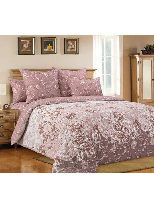 кпб аврора 2 сп бязь люкс , 32407. бязь (арт. кпб перкаль вензель. кпб с-338, евро. 2х спальный с европростыней.