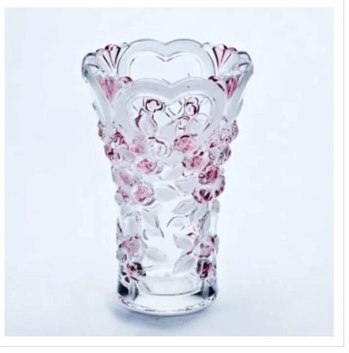 Букет роз в вазе из чешского стекла. Walther Glas СВИТХАРТС сатин роз. Ваза Walther Glas Германия.