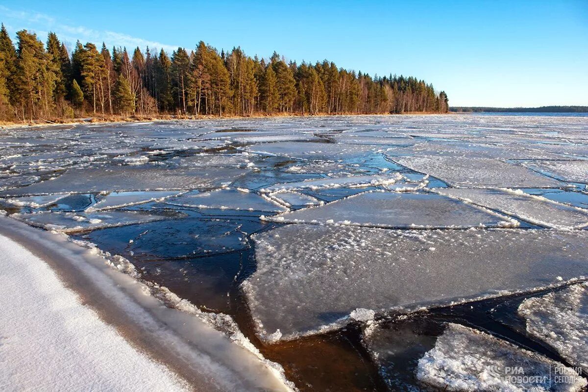 Озеро сковано льдом. Онежское озеро Кондопога. Лед на реке. Льдины на реке.