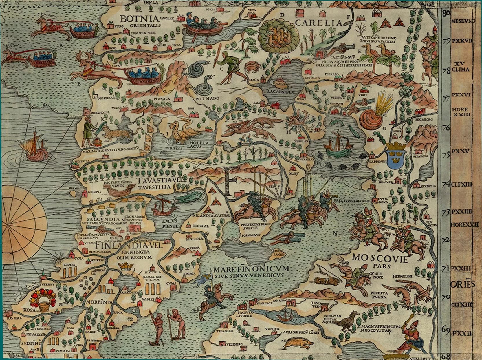 Антикварные карты. Морская карта Олафа Магнуса 1539 год. Олаф Магнус карта 1539 высокое разрешение. Карта Олафа Магнуса 1539 в высоком.