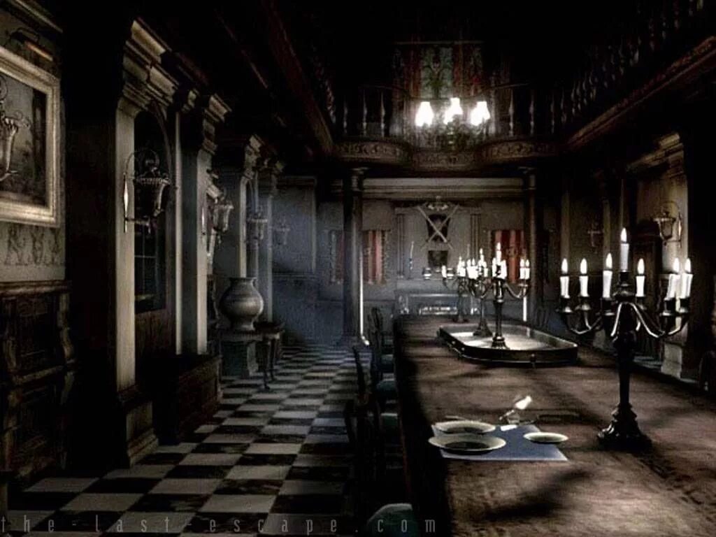 Готический зал битва. Resident Evil 1 особняк. Resident Evil Spencer Mansion. Resident Evil Remake особняк. Грейнджер Холл особняк.