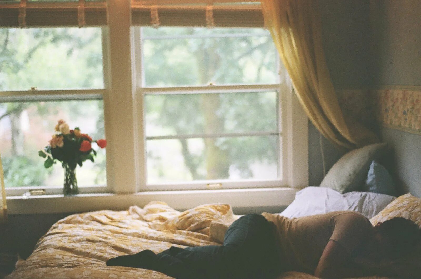 He the window in the room