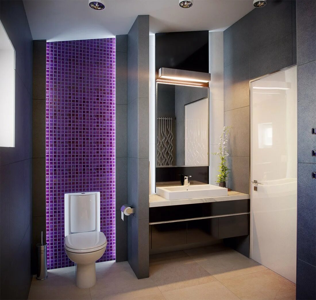 Ванная комната с перегородкой дизайн
