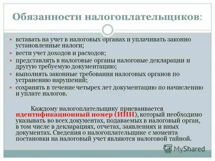 Ответственность налогоплательщика и налоговых органов