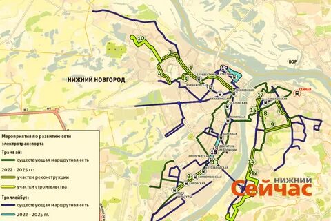 25 троллейбус нижний новгород карта
