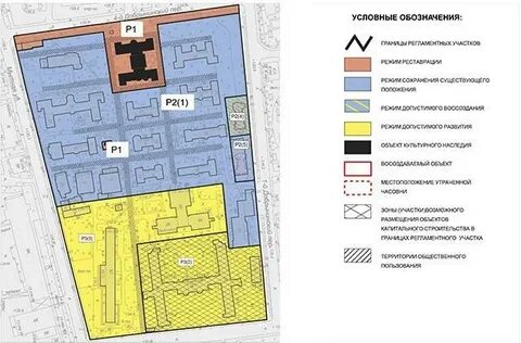 План морозовской больницы с корпусами