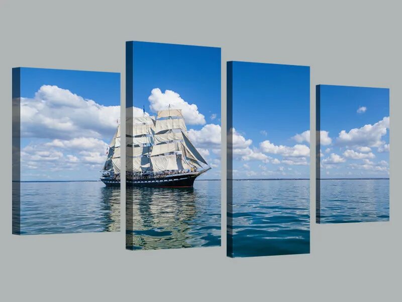 Вышивка крестом триптих. Триптих парусники. Триптих корабли. Полиптих белый корабль. Картина на стену корабль.
